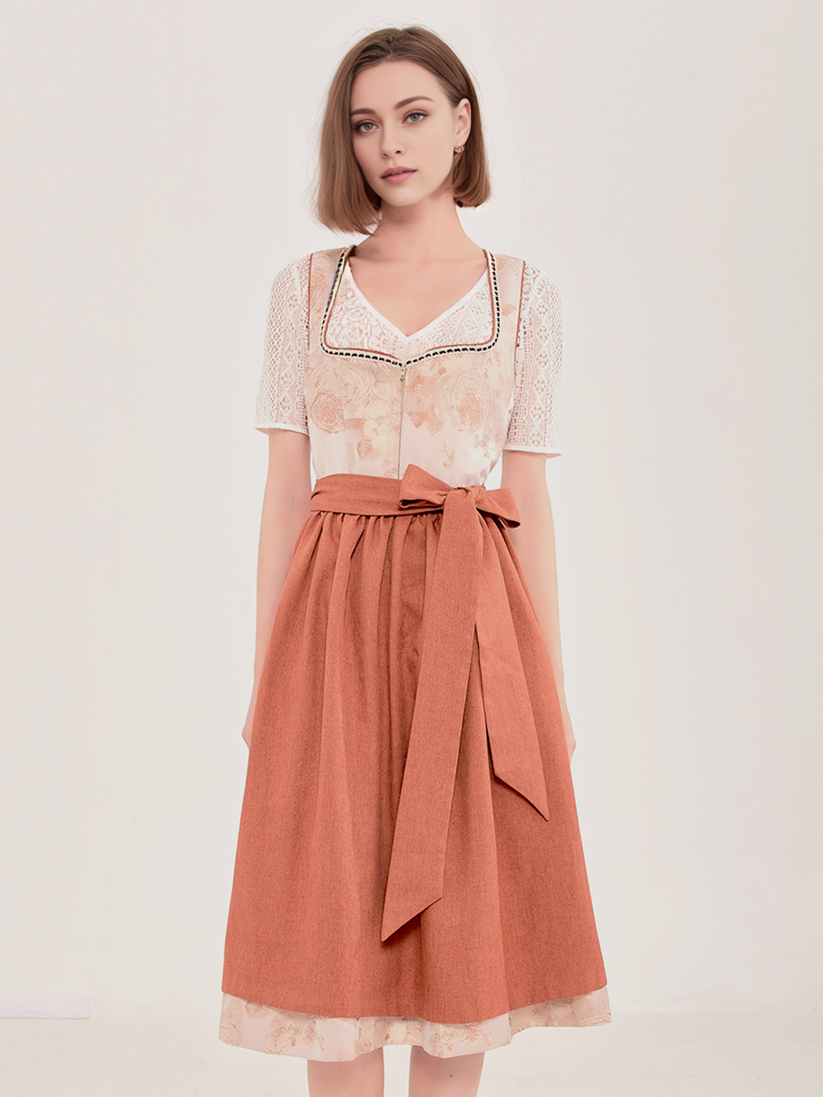 Dirndl Blau Samt in eleganter Ausführung