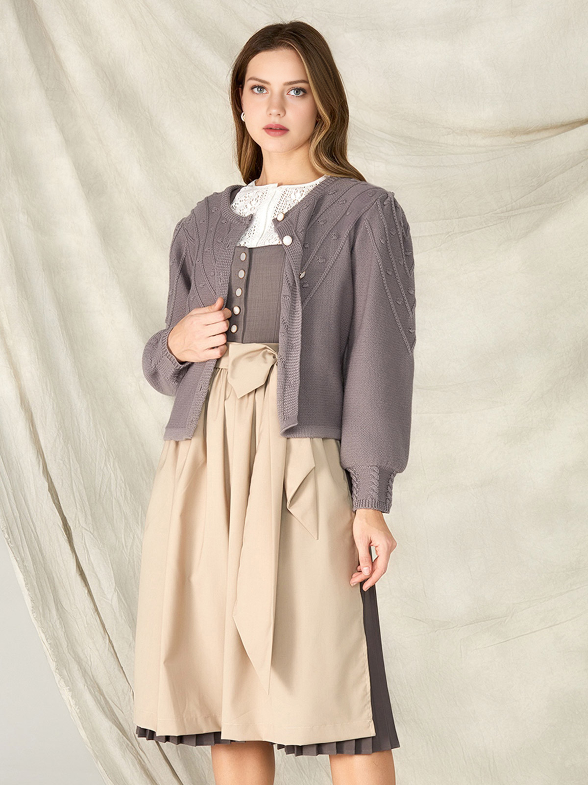 Dirndl Beige Samt Styling